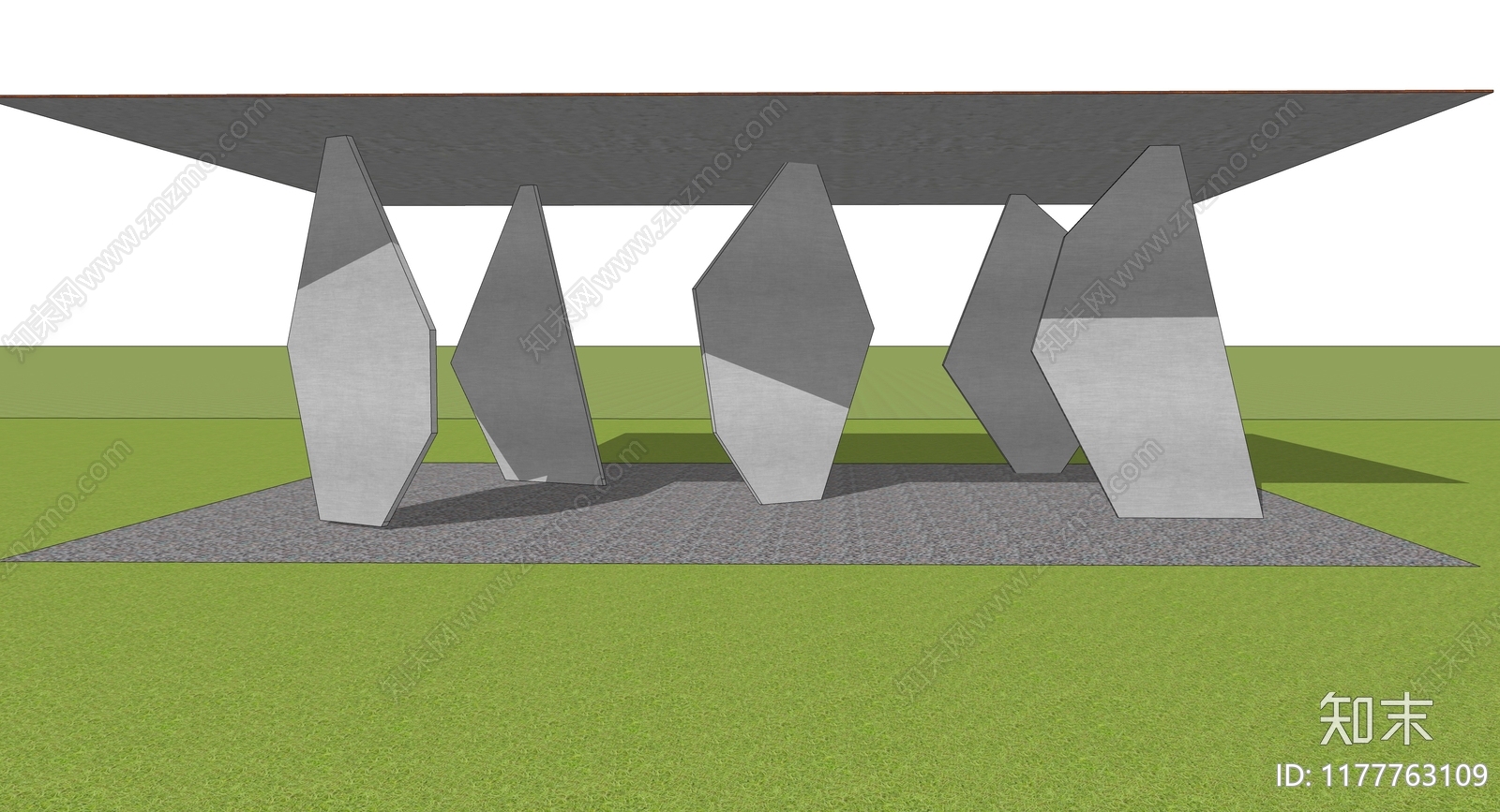 现代亭子SU模型下载【ID:1177763109】