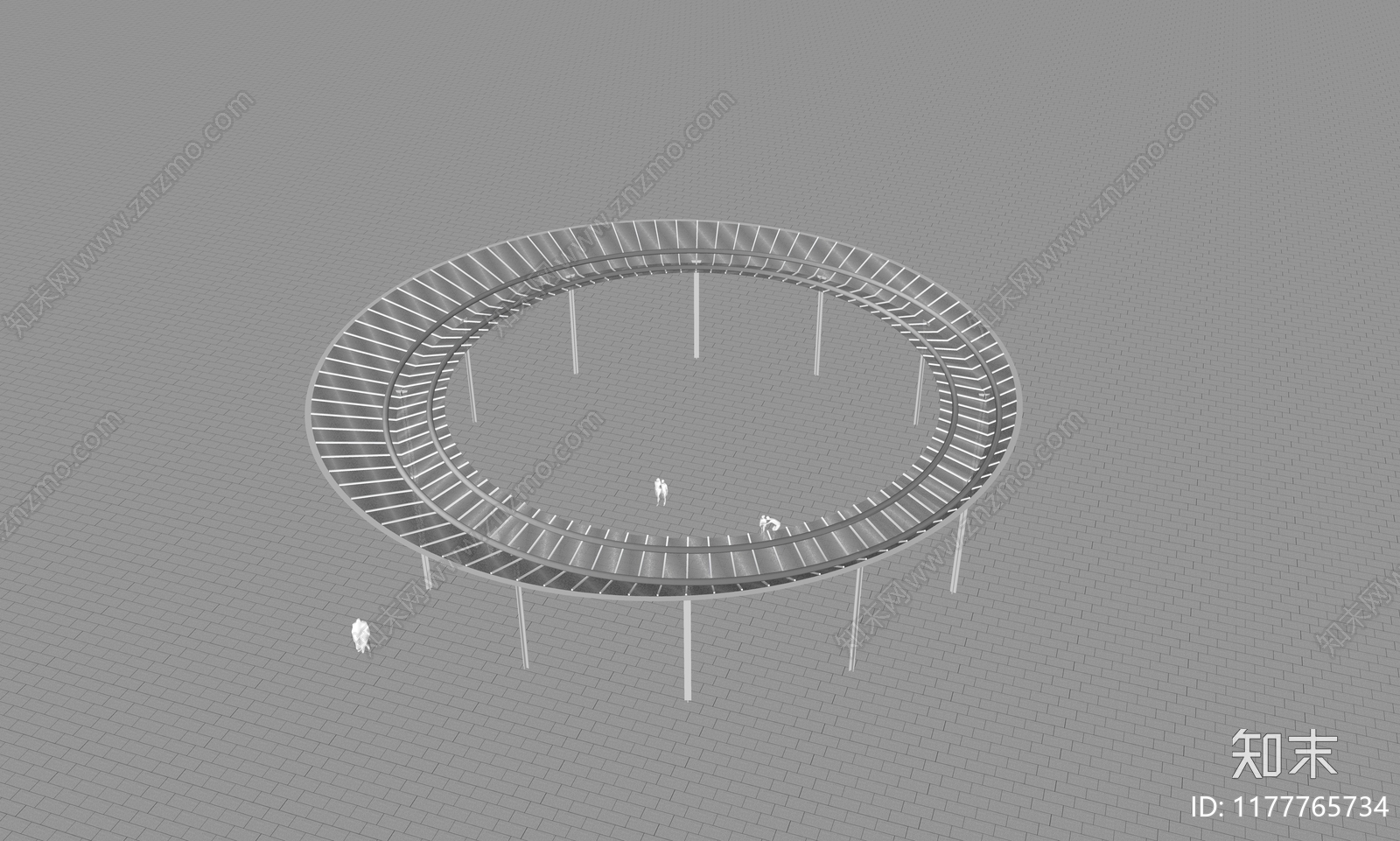 现代景观公园SU模型下载【ID:1177765734】