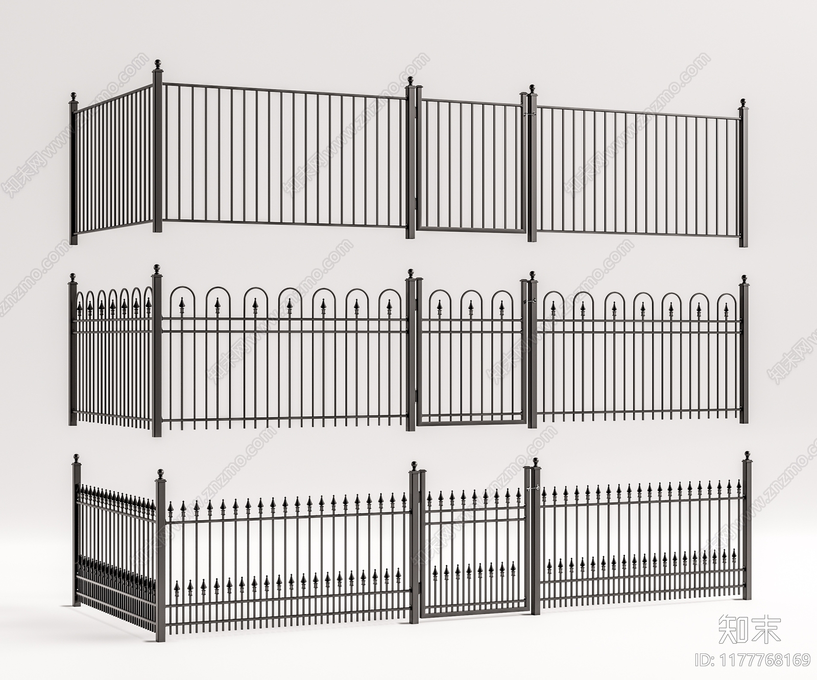 现代简约围栏护栏SU模型下载【ID:1177768169】