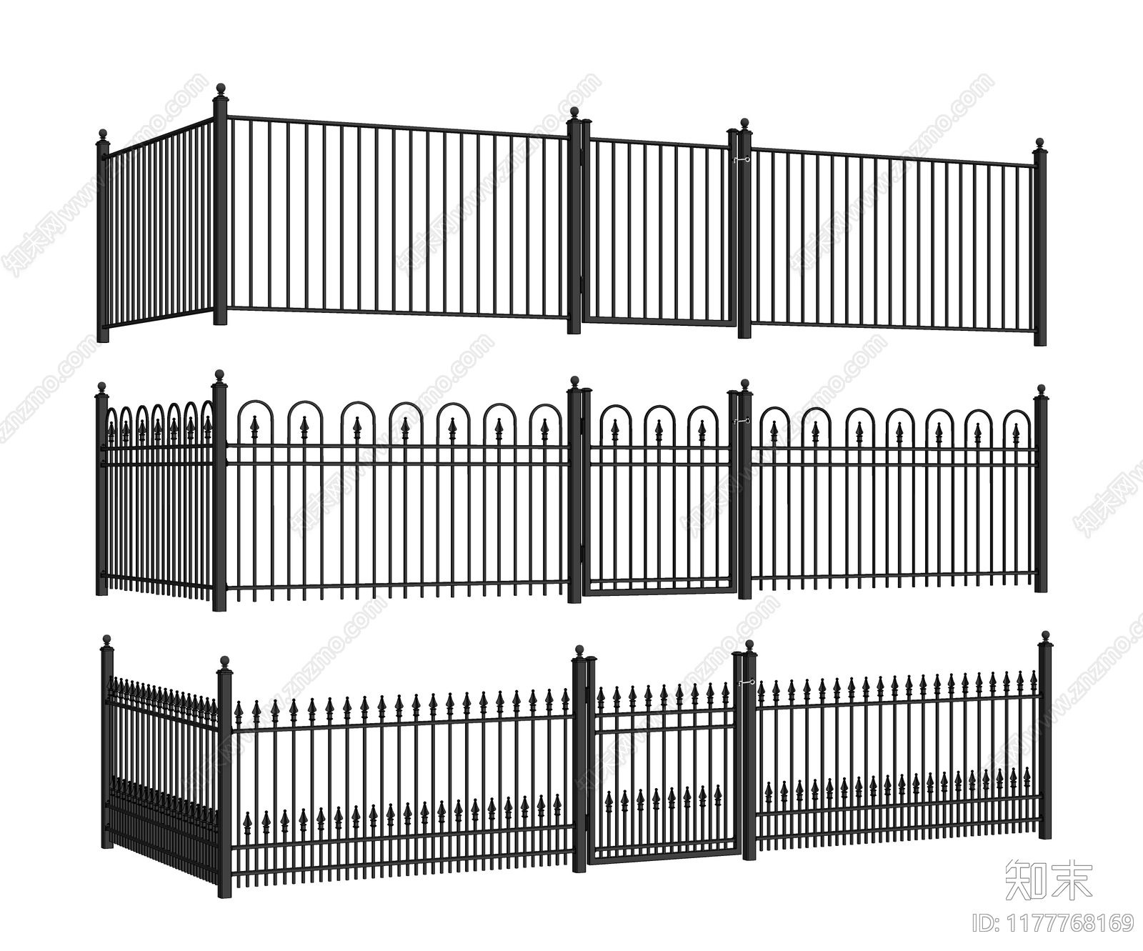 现代简约围栏护栏SU模型下载【ID:1177768169】