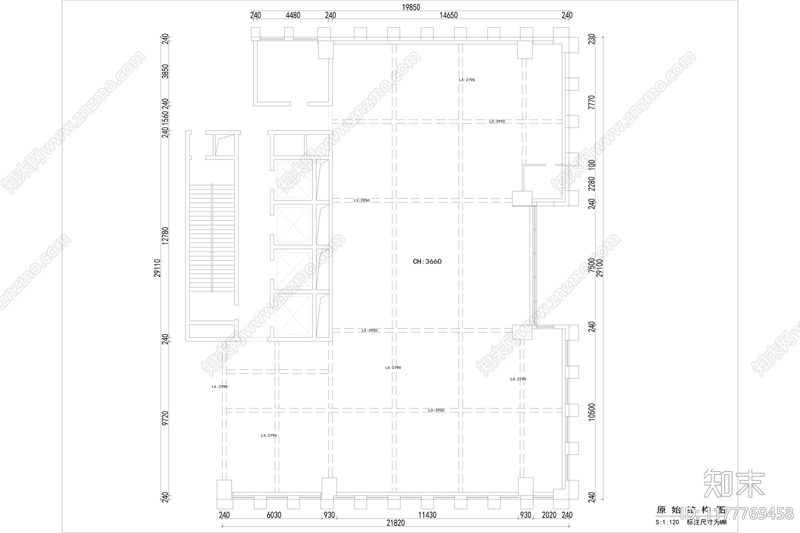 现代极简整体办公空间施工图下载【ID:1177769458】