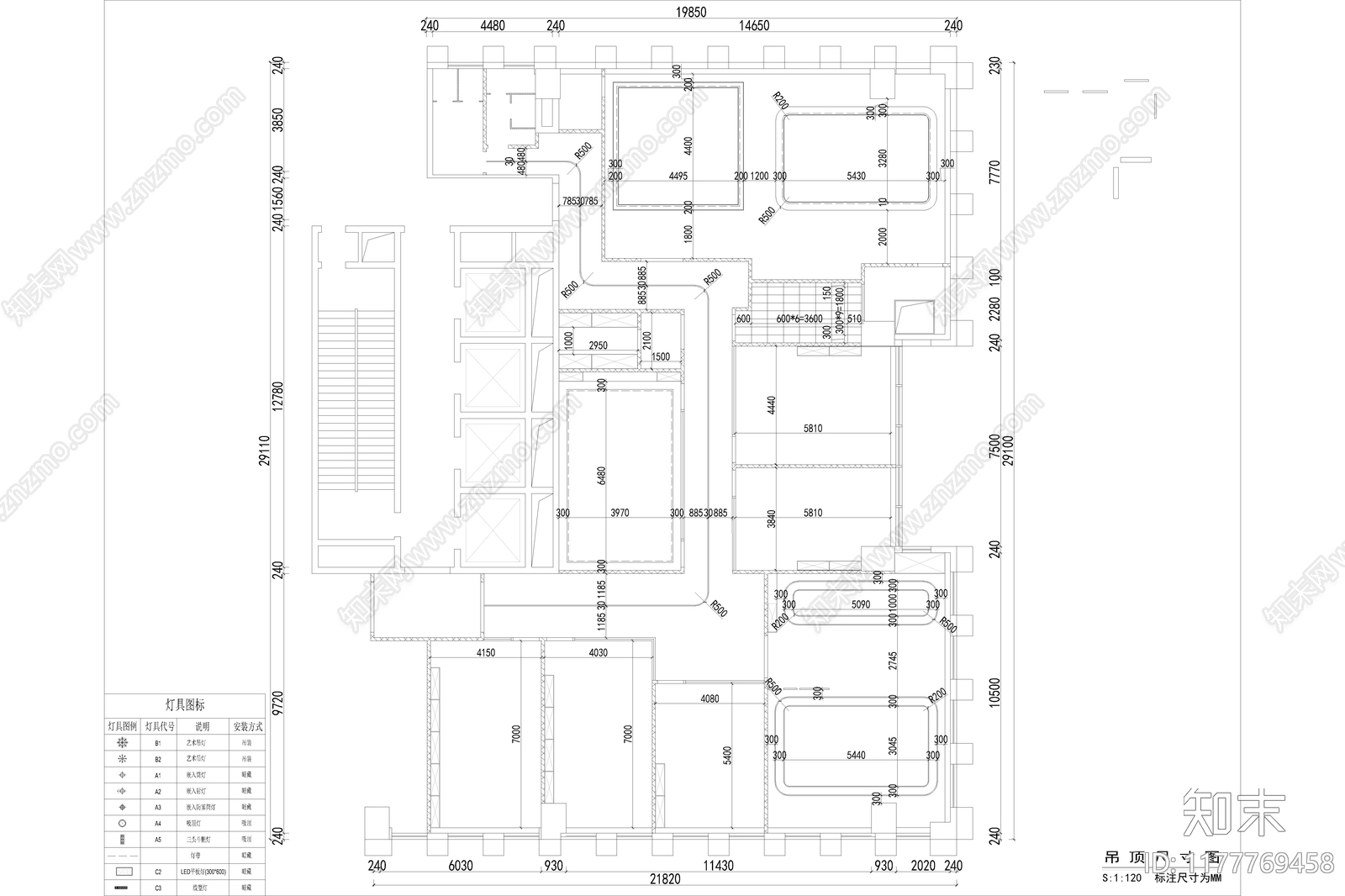 现代极简整体办公空间施工图下载【ID:1177769458】