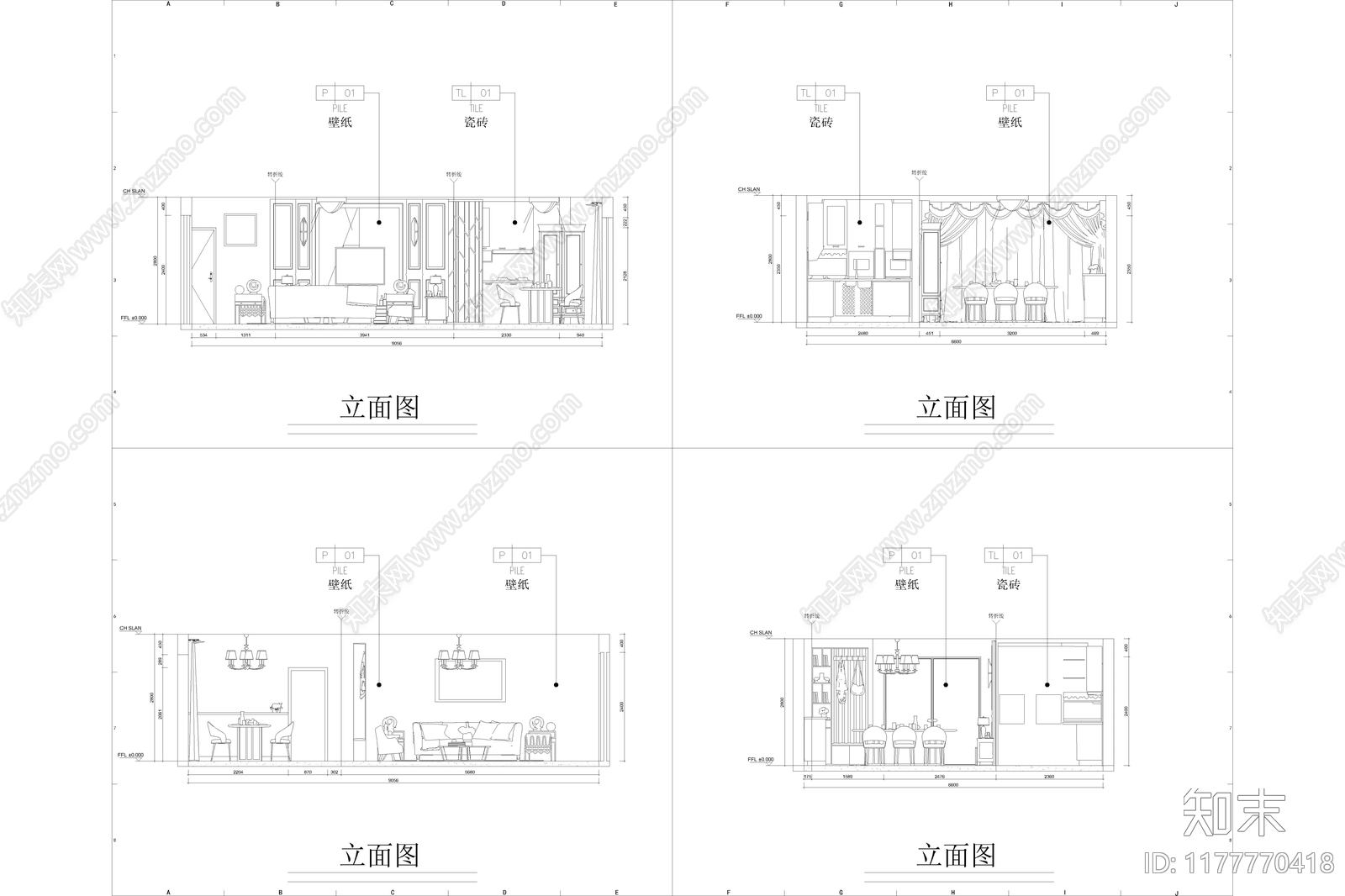 平层施工图下载【ID:1177770418】