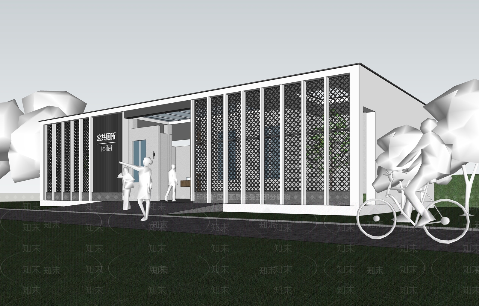 现代小公建SU模型下载【ID:1177774798】