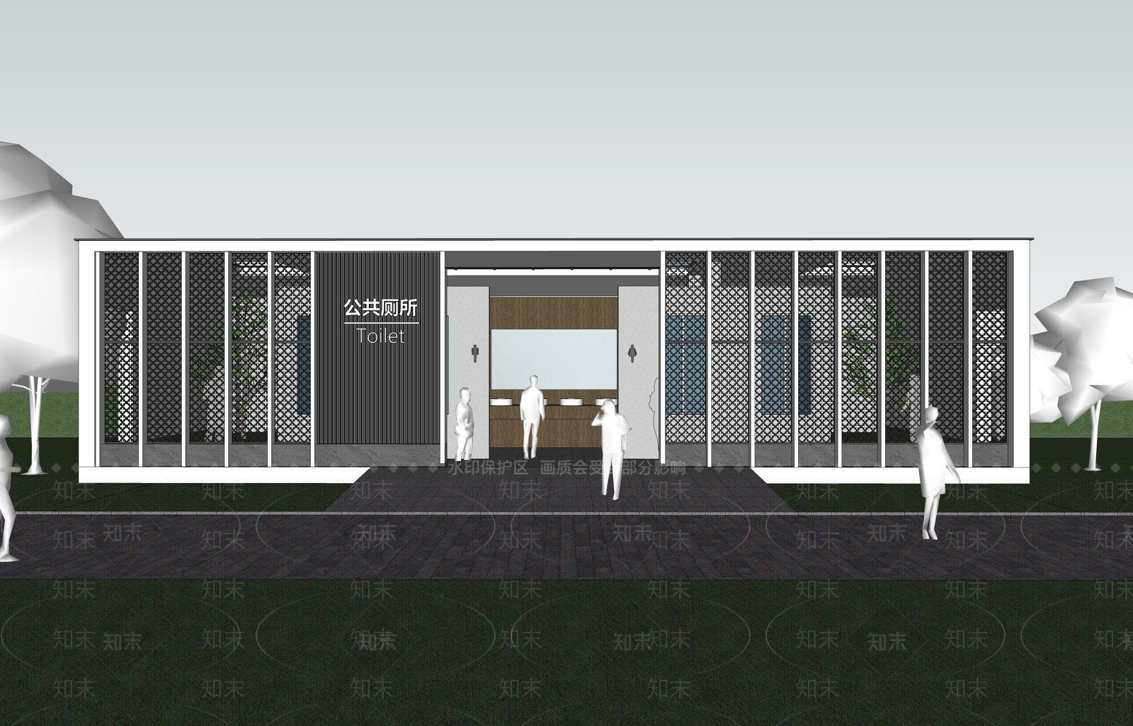 现代小公建SU模型下载【ID:1177774798】