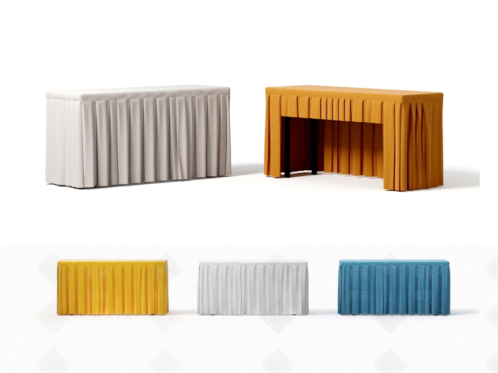 现代桌布3D模型下载【ID:1177779001】