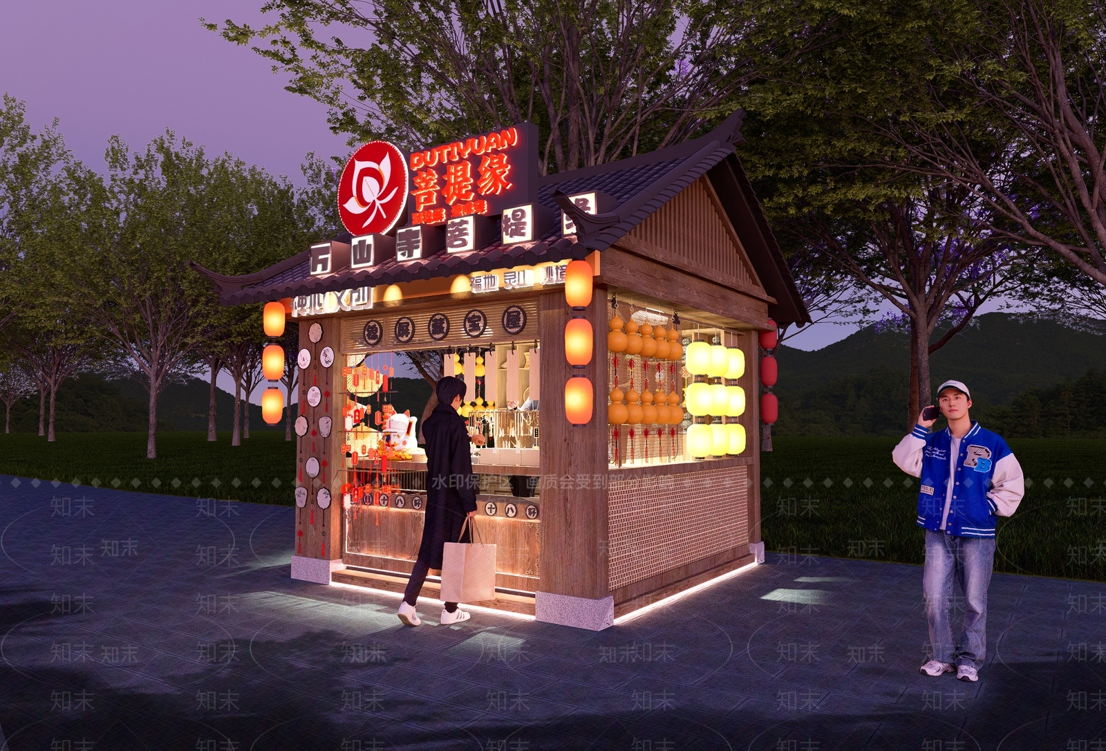 现代新中式小公建SU模型下载【ID:1177781960】