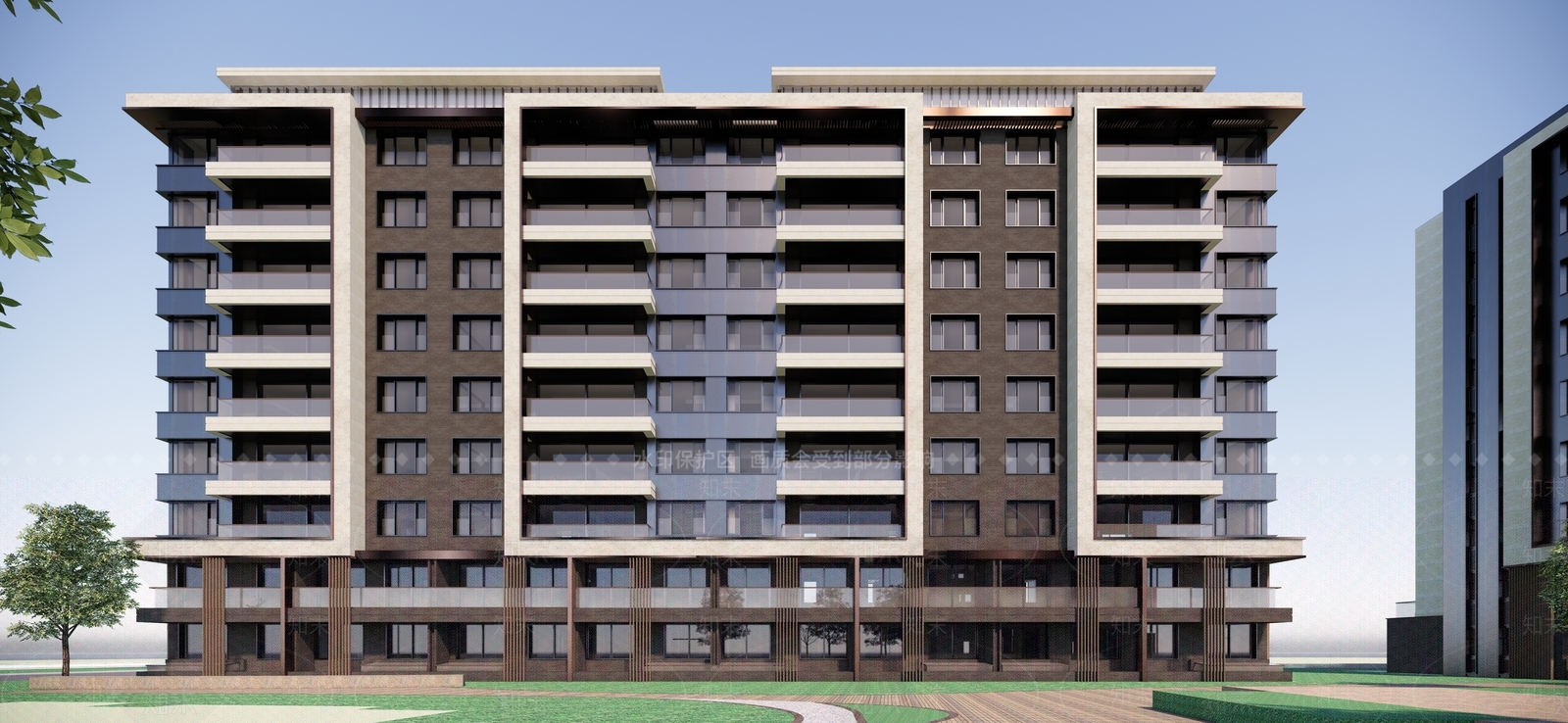 现代多层住宅SU模型下载【ID:1177784268】