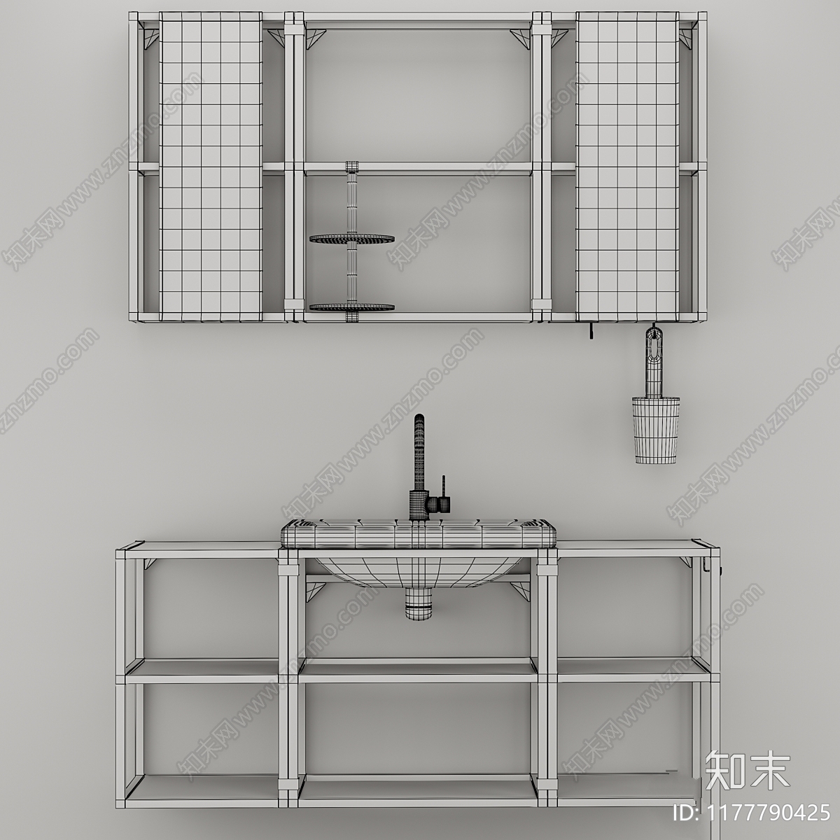 洗手台3D模型下载【ID:1177790425】