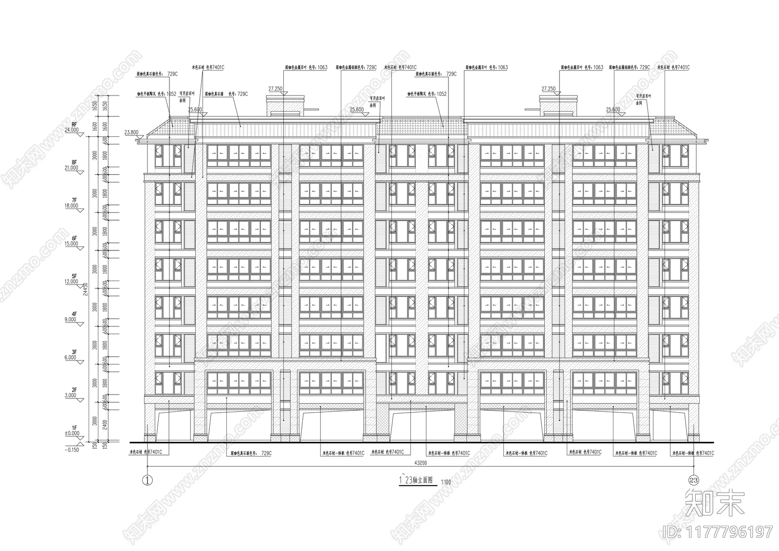 新中式住宅楼建筑施工图下载【ID:1177796197】