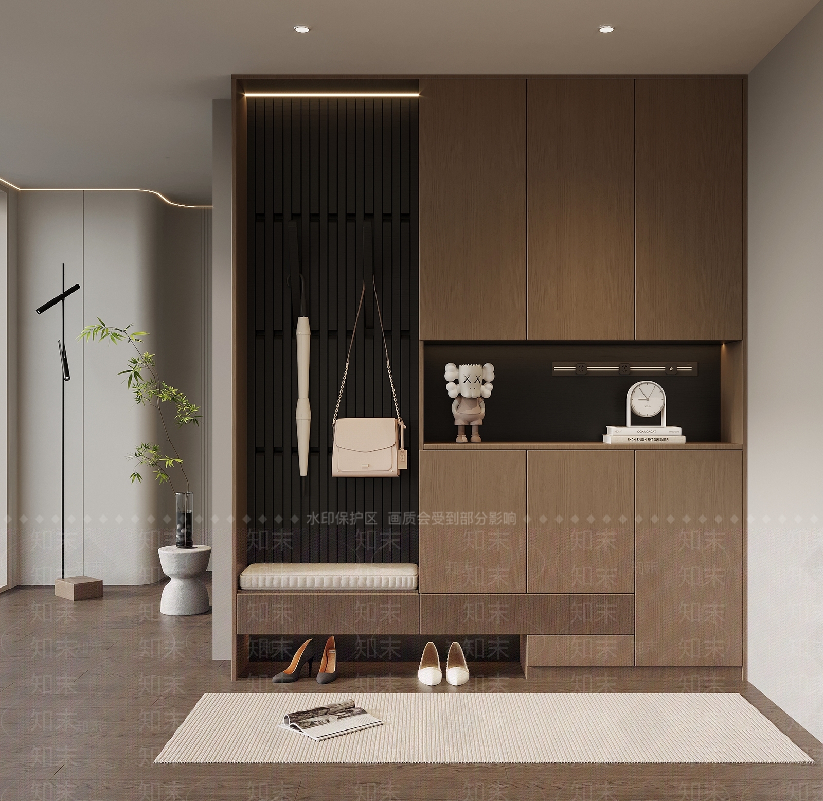 意式玄关柜3D模型下载【ID:1177799555】