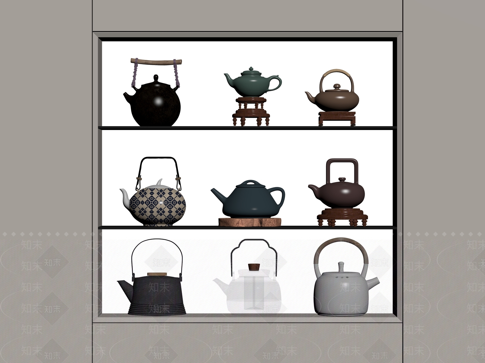 茶具SU模型下载【ID:1177804652】