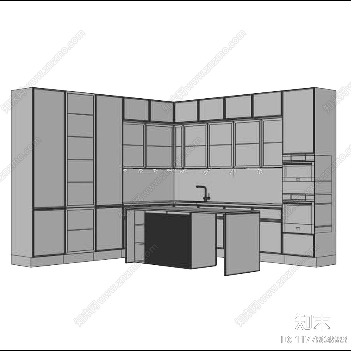 橱柜3D模型下载【ID:1177804883】