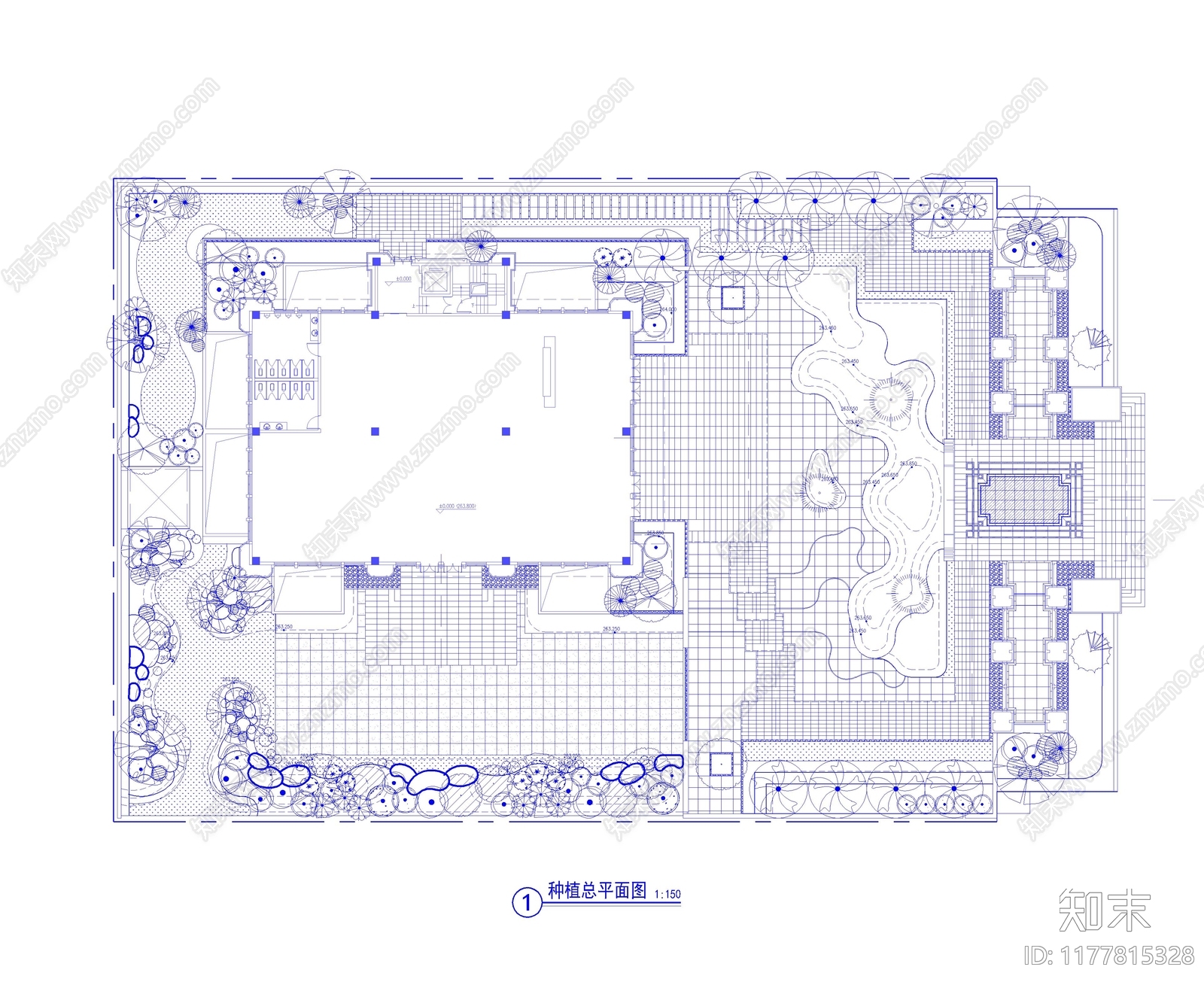 现代新中式示范区景观施工图下载【ID:1177815328】