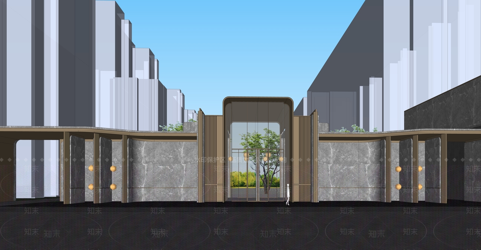 现代小公建SU模型下载【ID:1177813119】