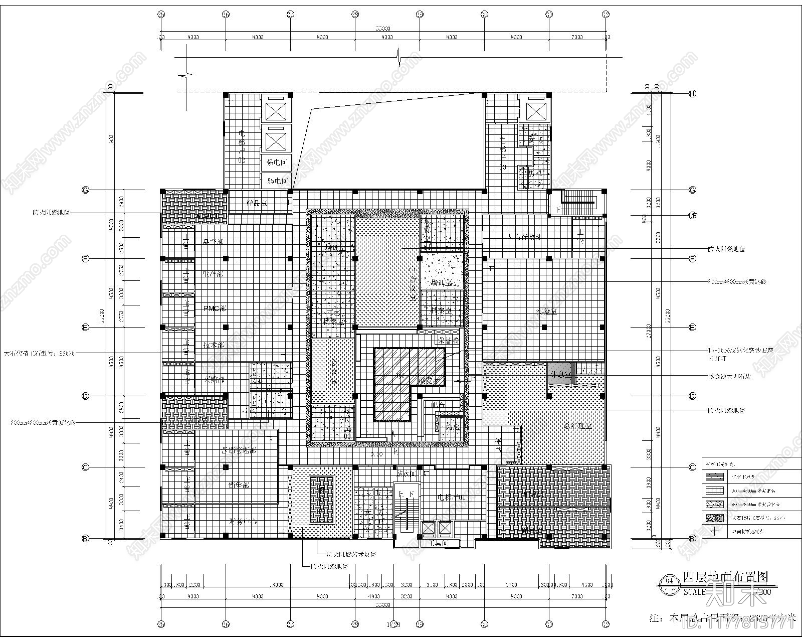 现代整体办公空间施工图下载【ID:1177815771】