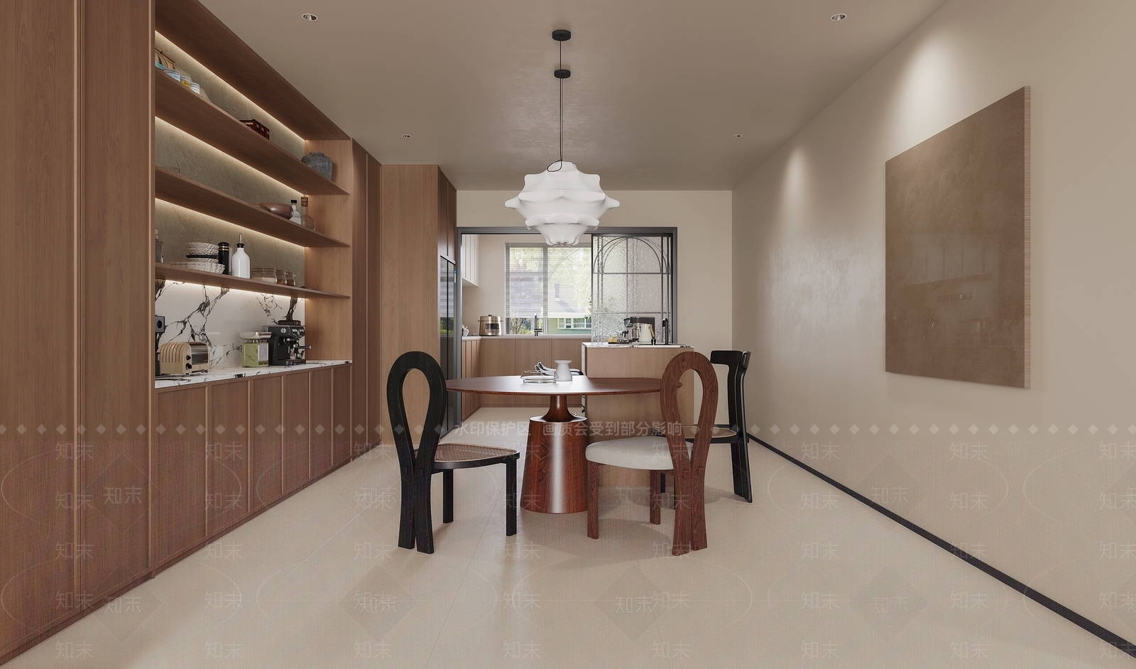 极简封闭式厨房3D模型下载【ID:1214842039】