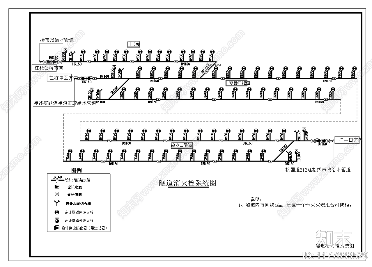 给排水节点详图cad施工图下载【ID:1177833529】