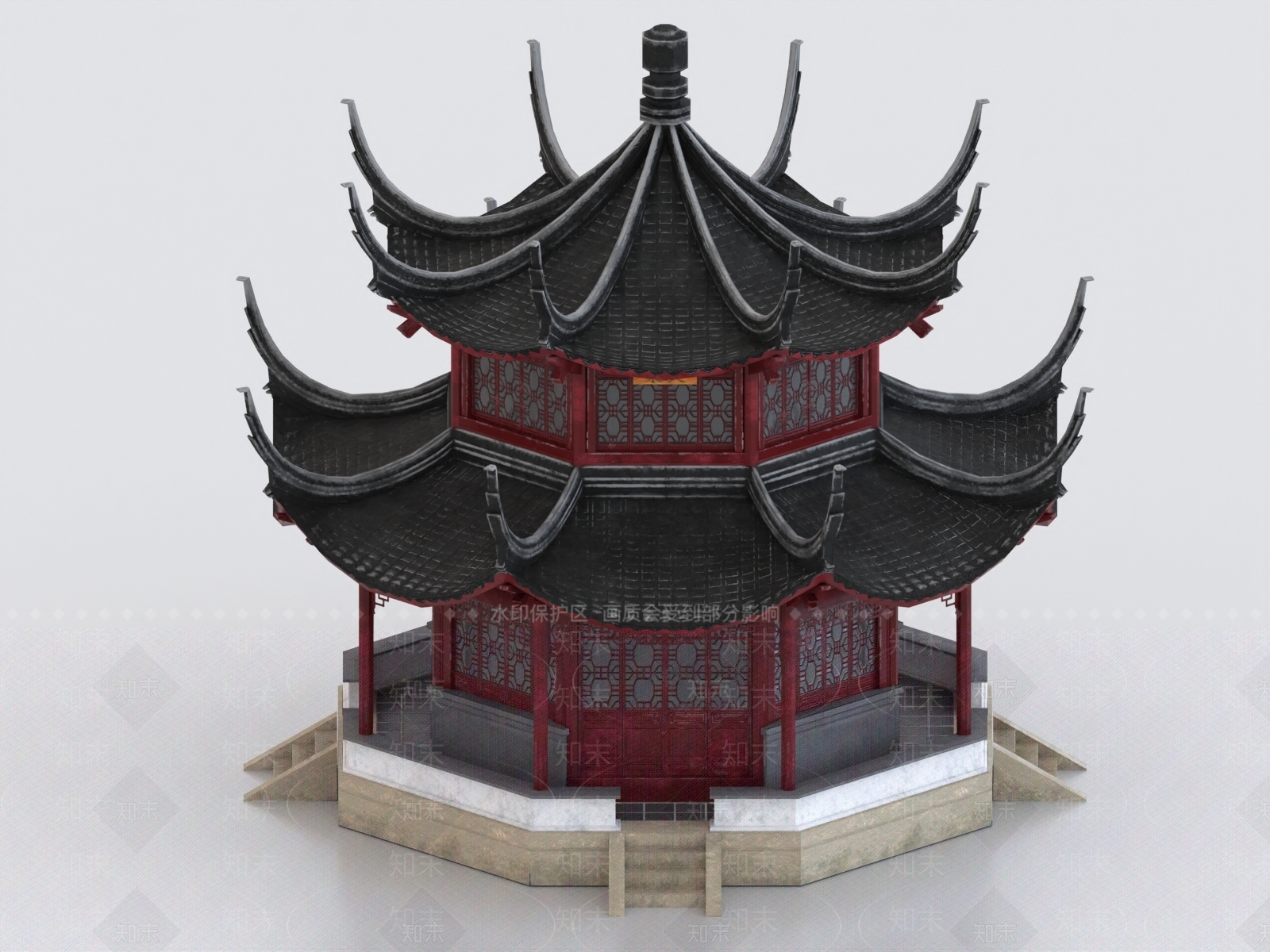 中式古建3D模型下载【ID:1177839004】