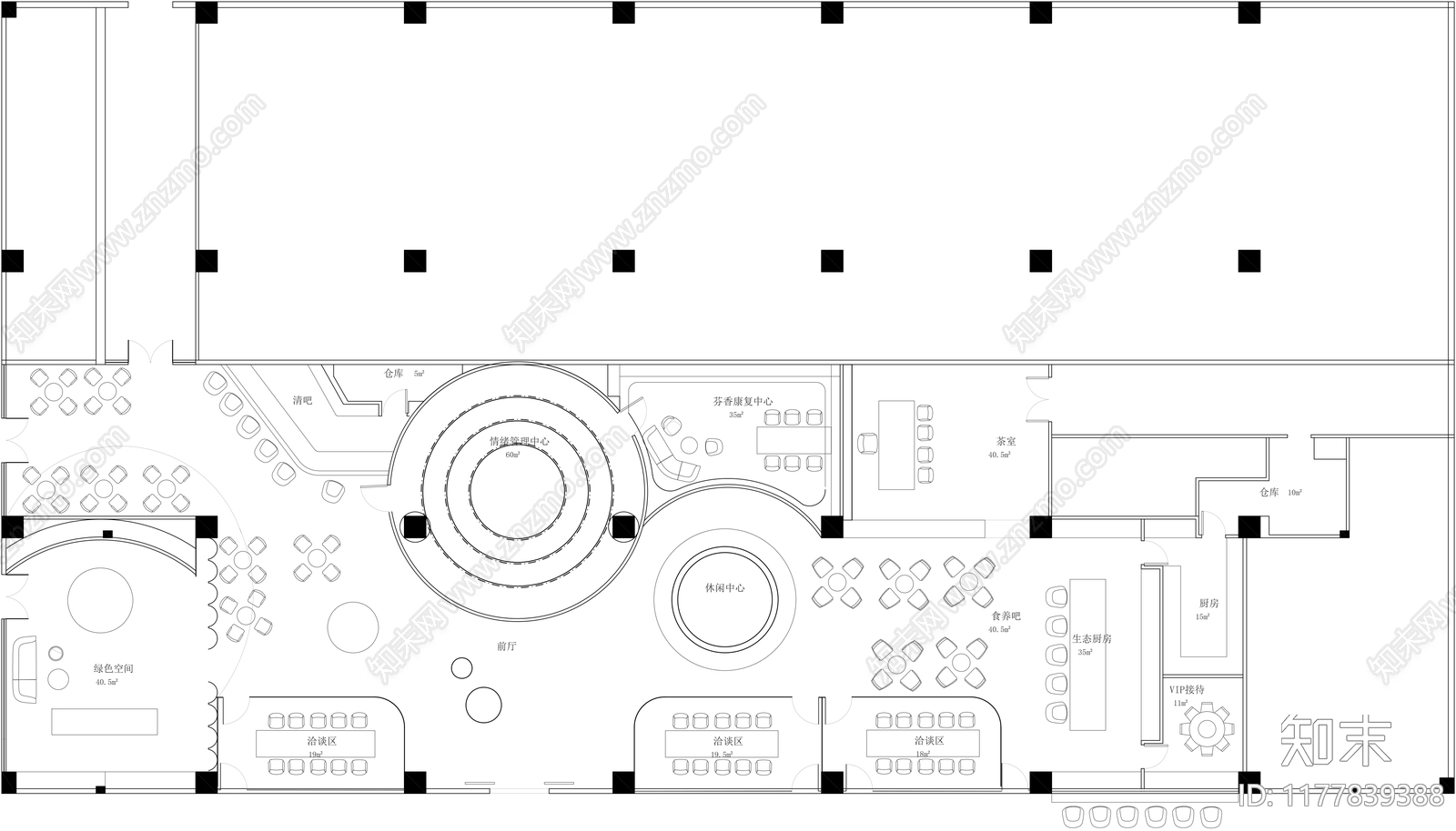 现代其他工装空间cad施工图下载【ID:1177839388】