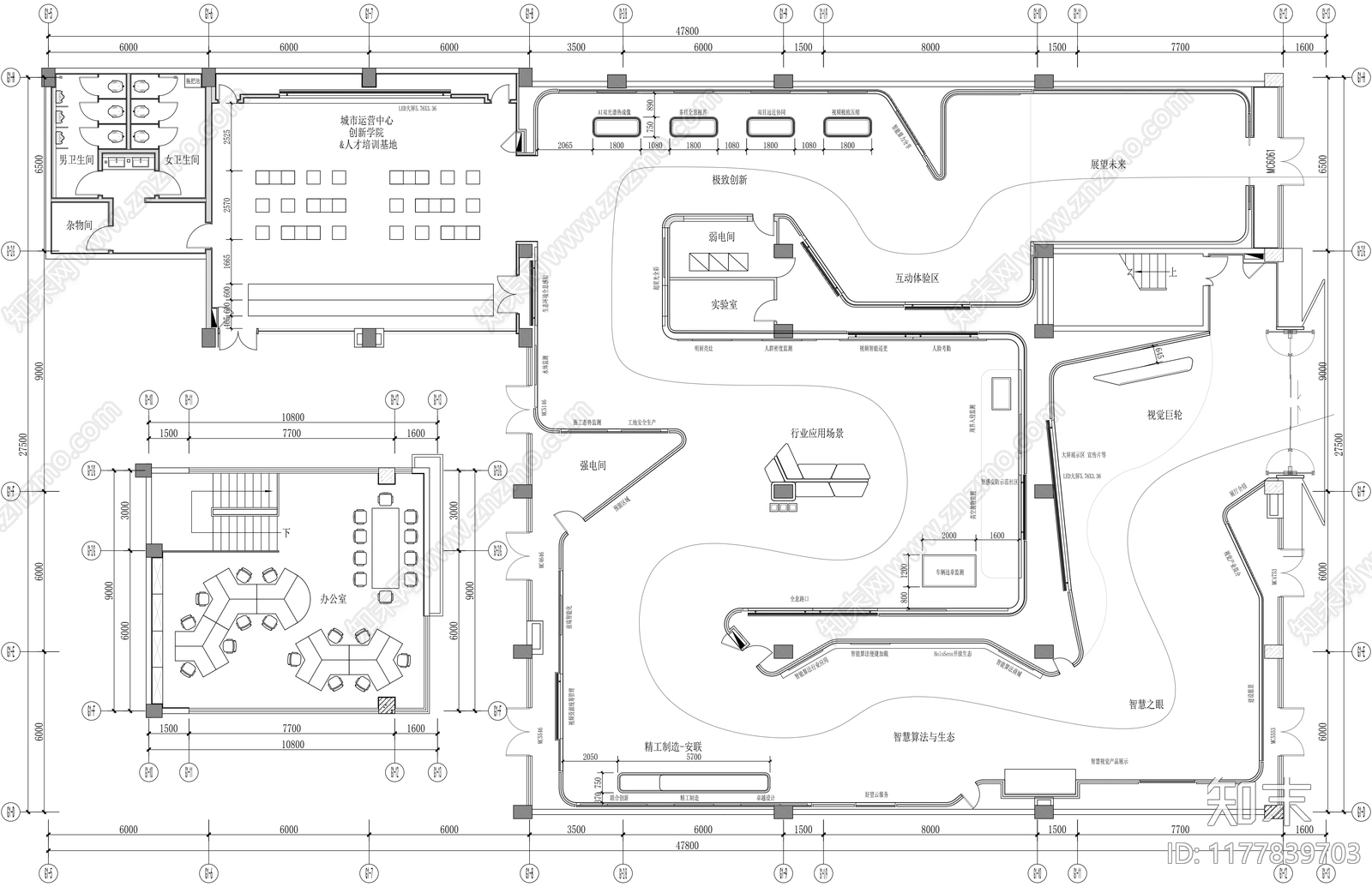 现代其他工装空间cad施工图下载【ID:1177839703】
