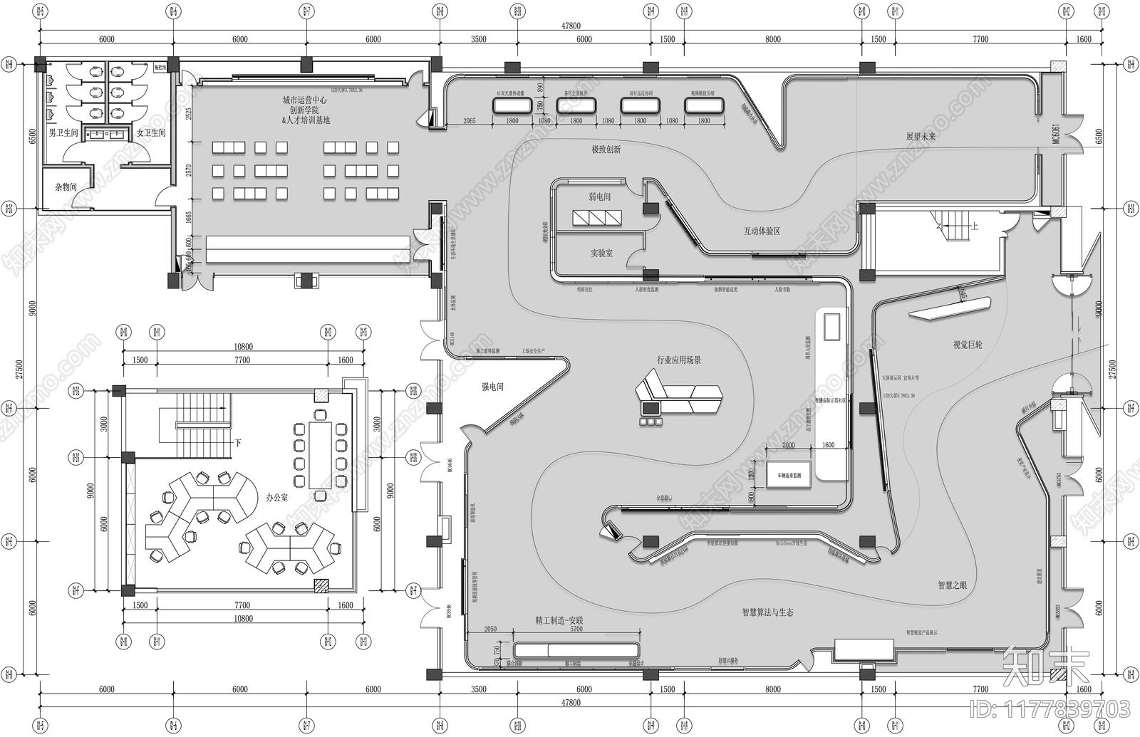 现代其他工装空间cad施工图下载【ID:1177839703】