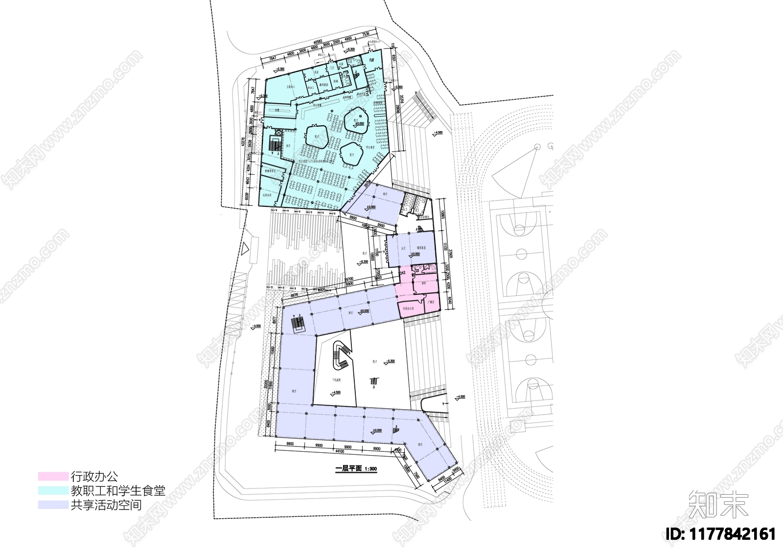 现代学校建筑施工图下载【ID:1177842161】