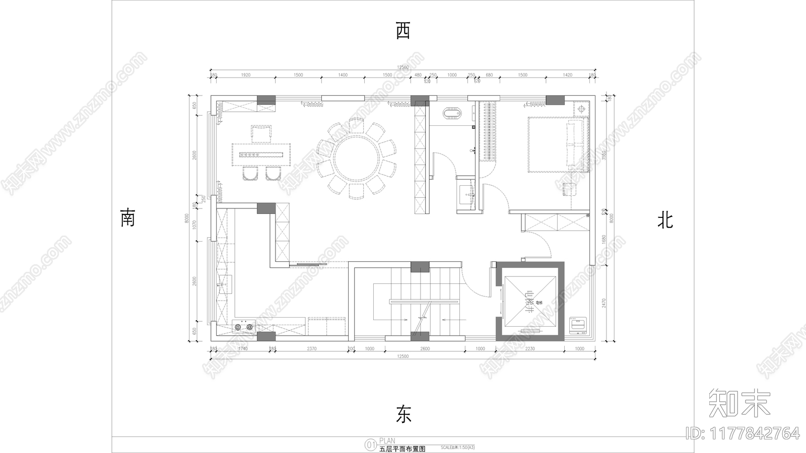 别墅cad施工图下载【ID:1177842764】