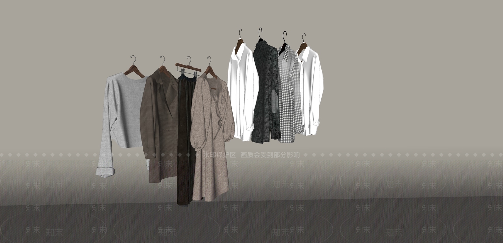 衣服SU模型下载【ID:1177843126】