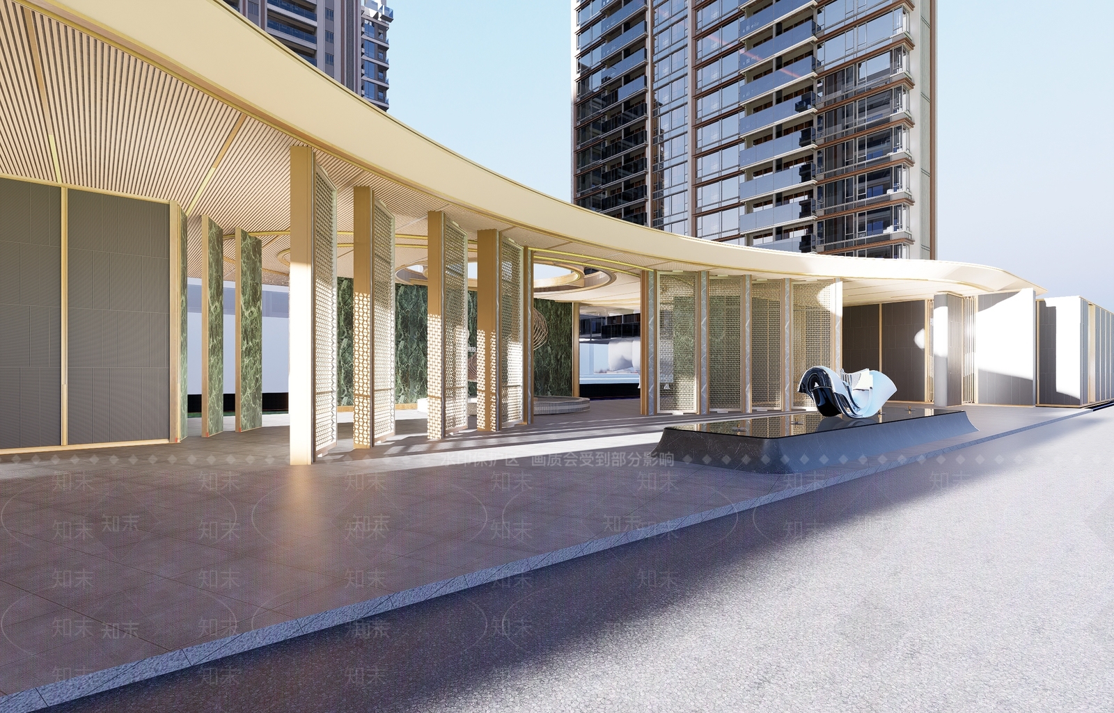 现代小区建筑SU模型下载【ID:1177845180】