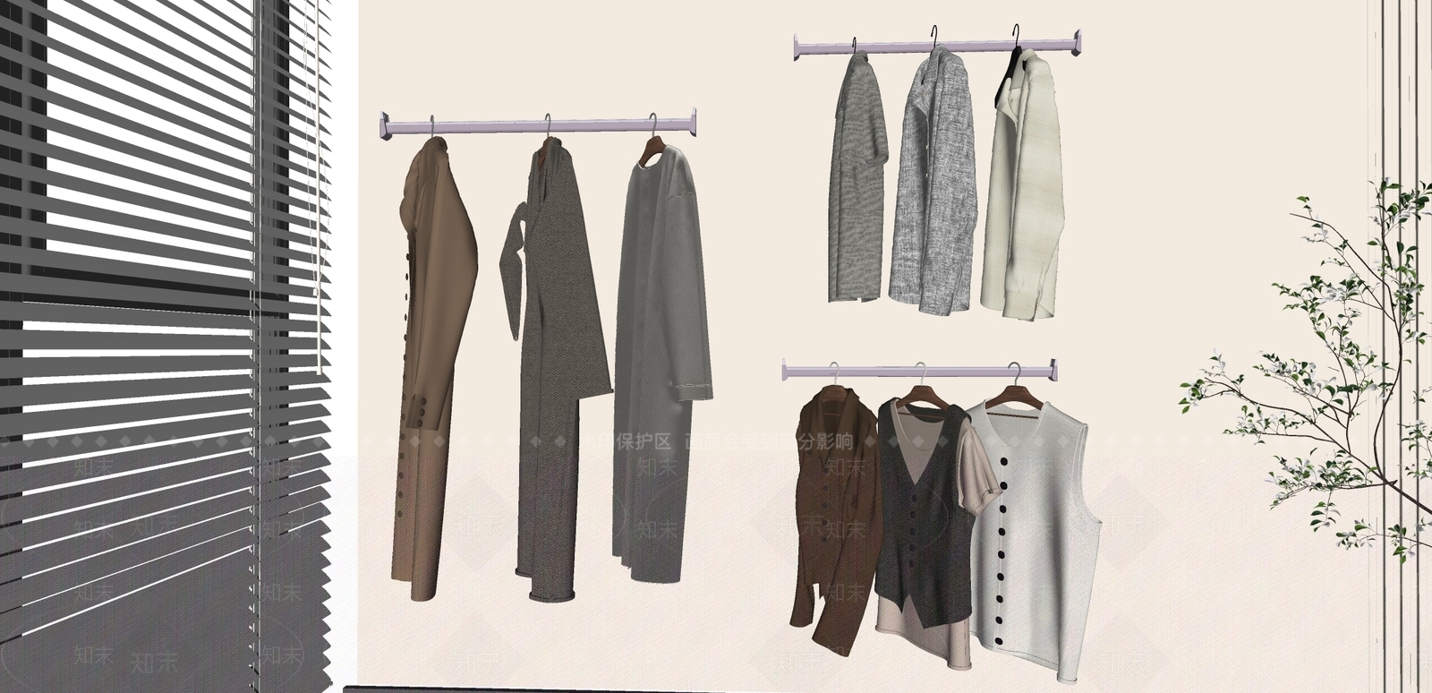 衣服SU模型下载【ID:1177846505】