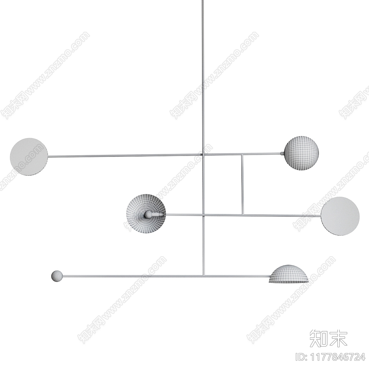 吊灯3D模型下载【ID:1177846724】