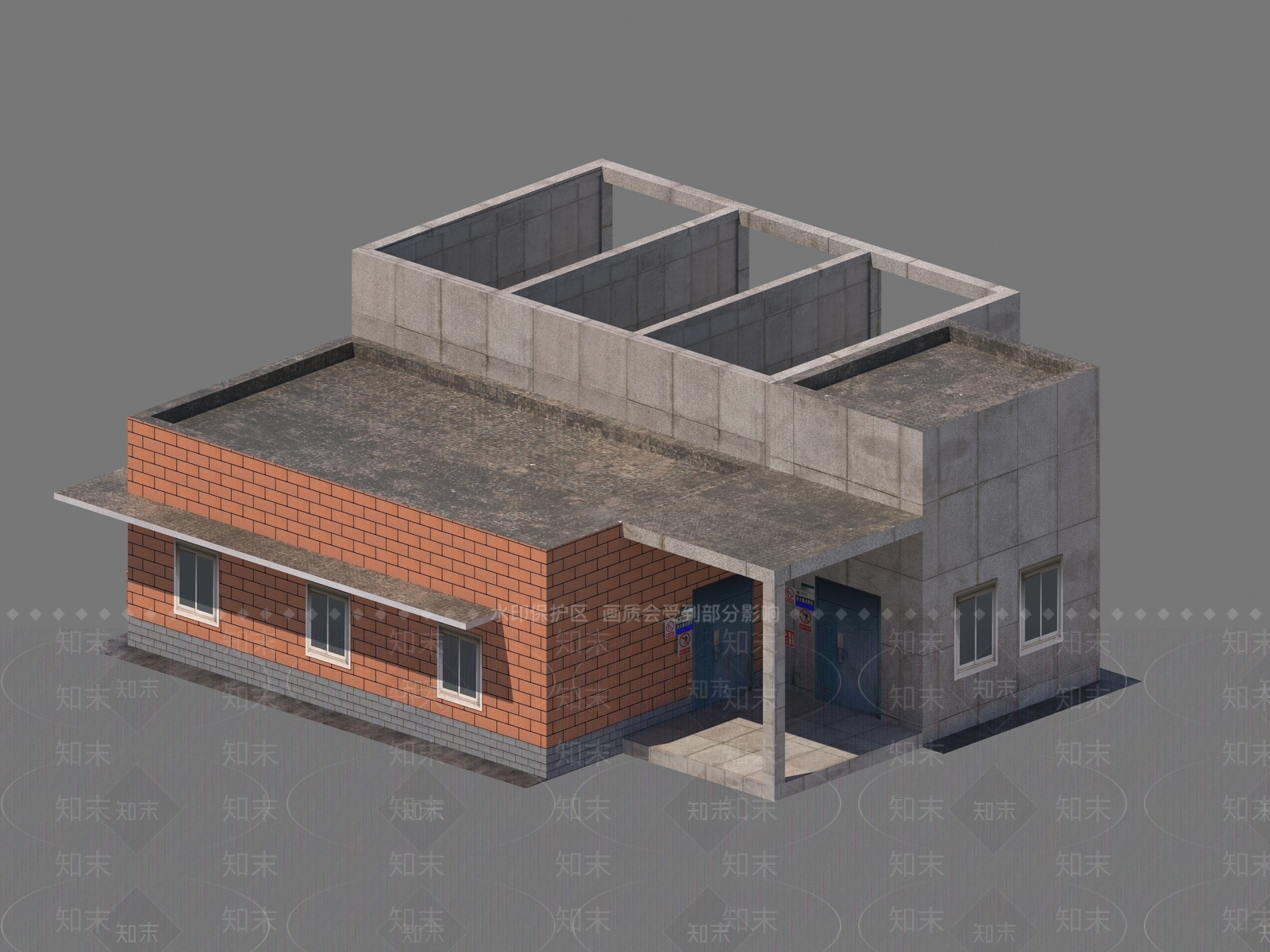 现代厂房3D模型下载【ID:1177846859】