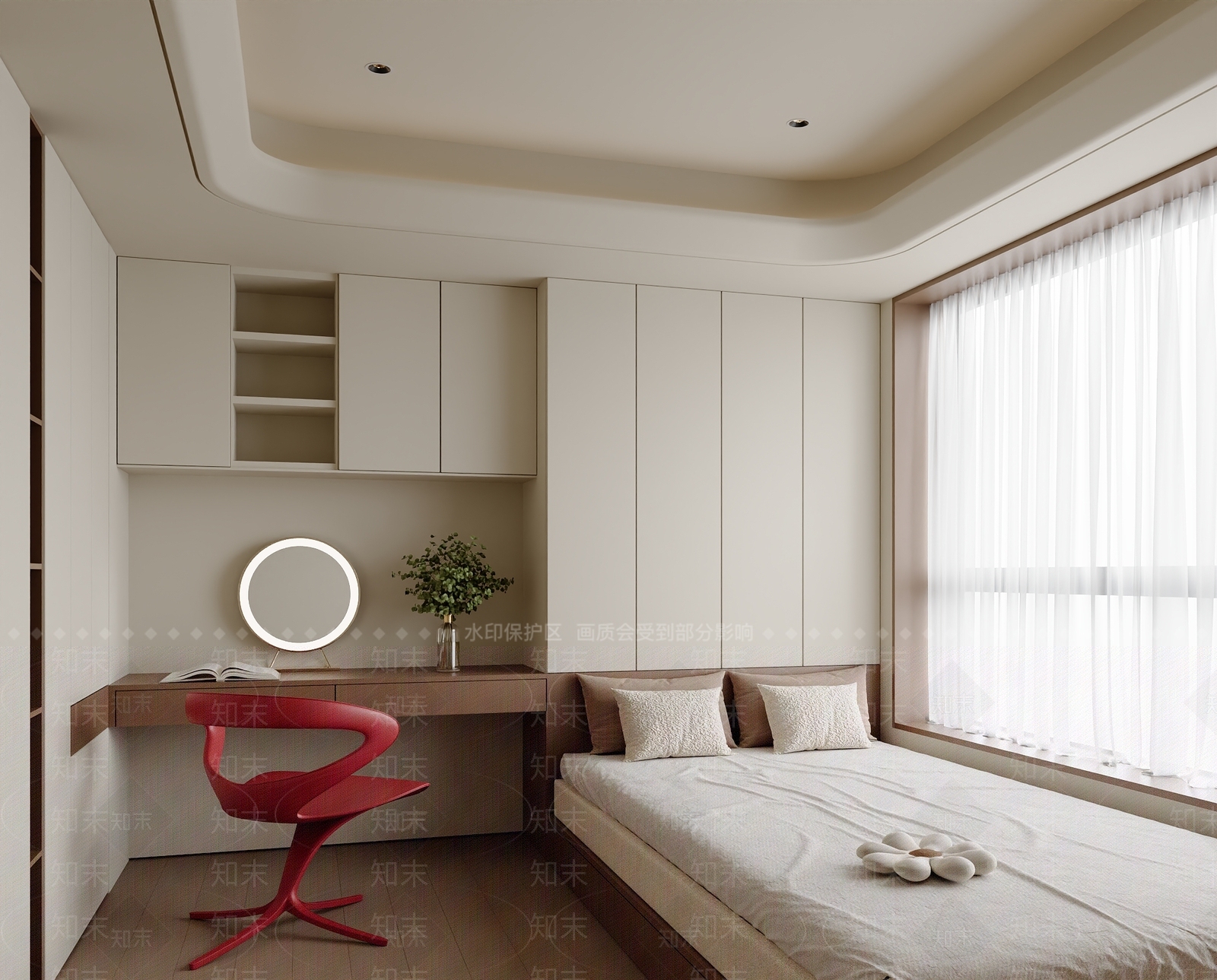 奶油书房3D模型下载【ID:1214842645】
