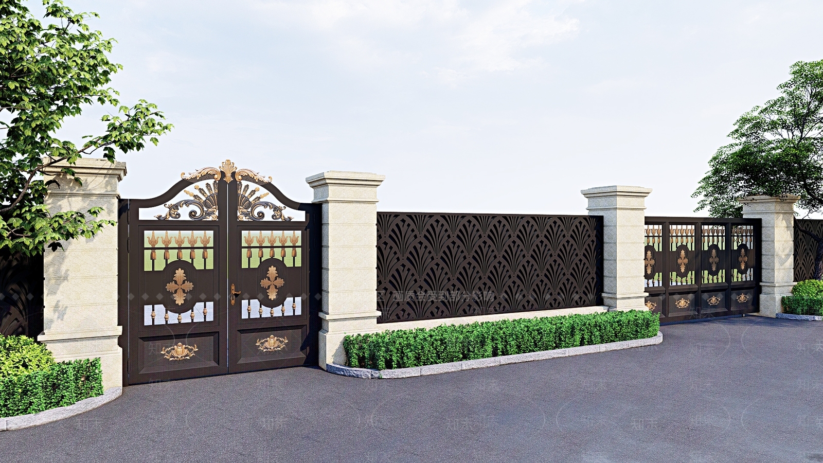 法式欧式双开门SU模型下载【ID:1177849490】