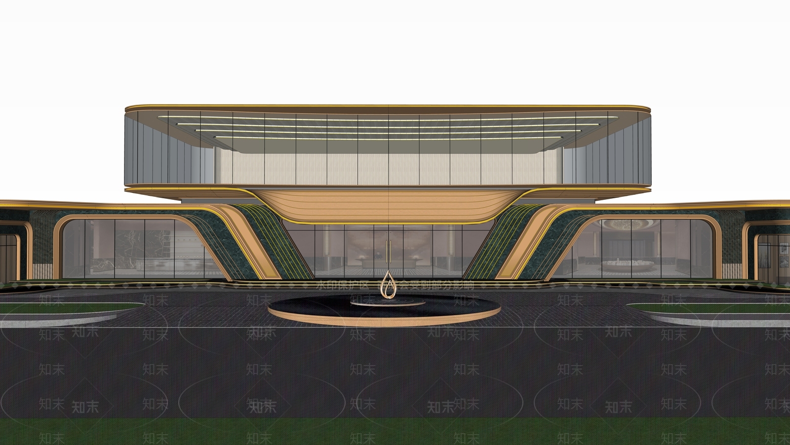 现代小区建筑SU模型下载【ID:1177852247】