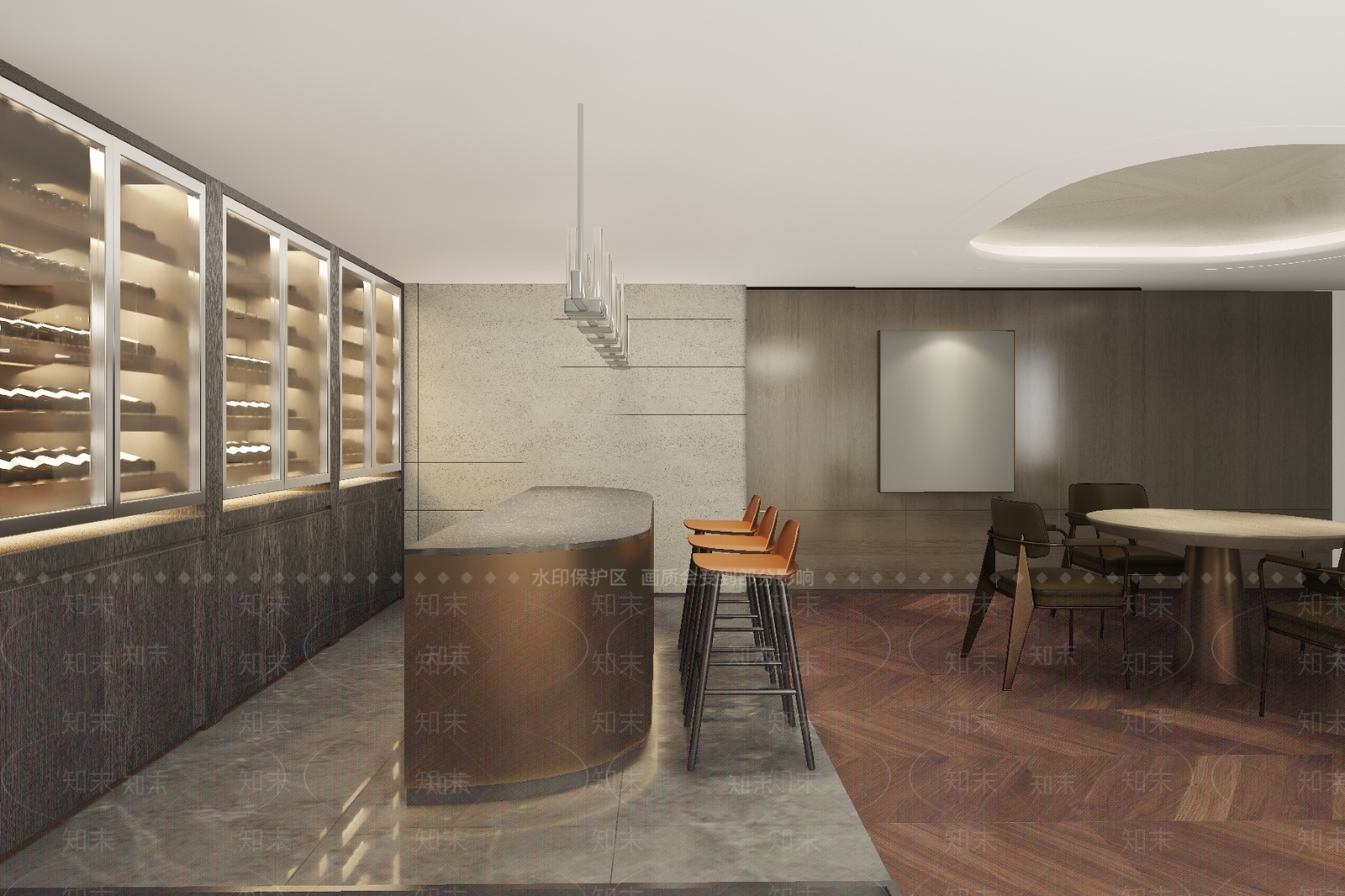 现代新中式包厢3D模型下载【ID:1177854073】