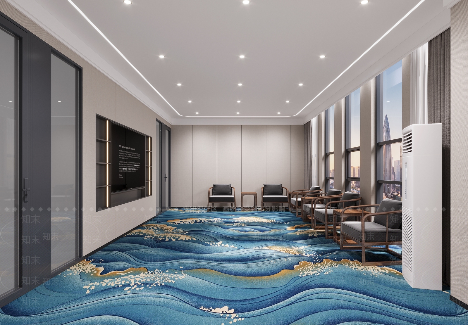 现代接待室3D模型下载【ID:1177854455】