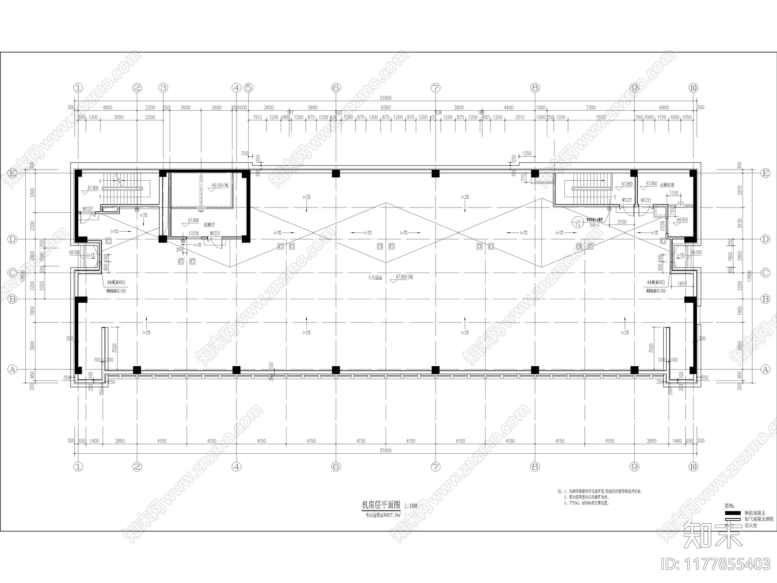 现代酒店建筑施工图下载【ID:1177855403】