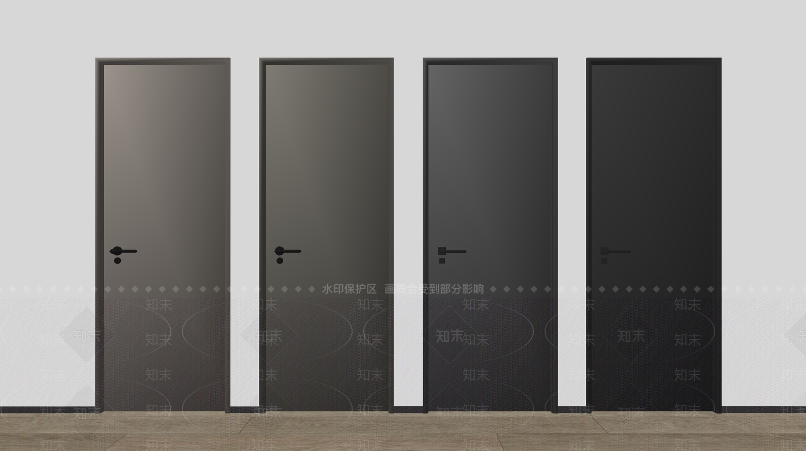 现代极简其他门SU模型下载【ID:1177866250】