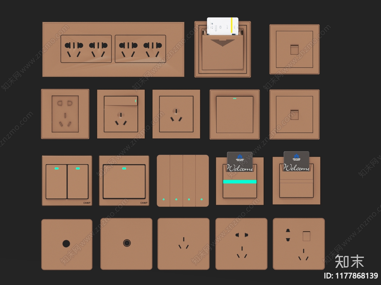 现代插座3D模型下载【ID:1177868139】