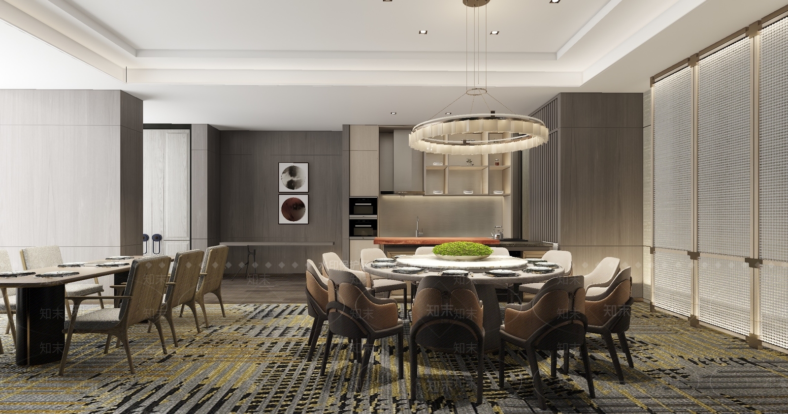 现代新中式包厢3D模型下载【ID:1177883872】