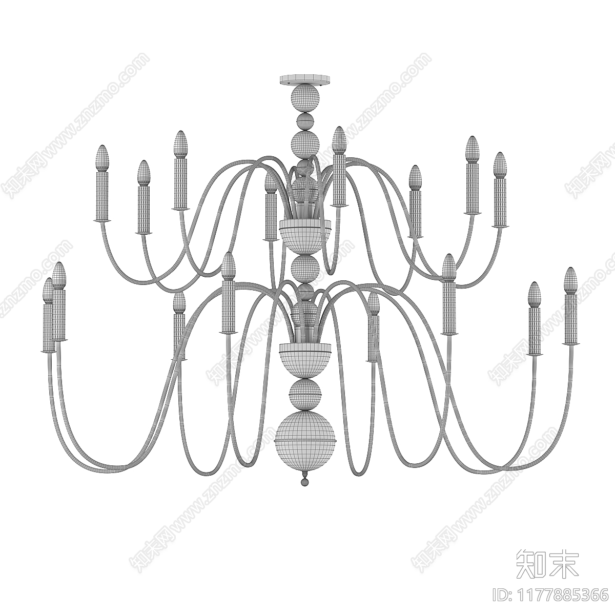 吊灯3D模型下载【ID:1177885366】