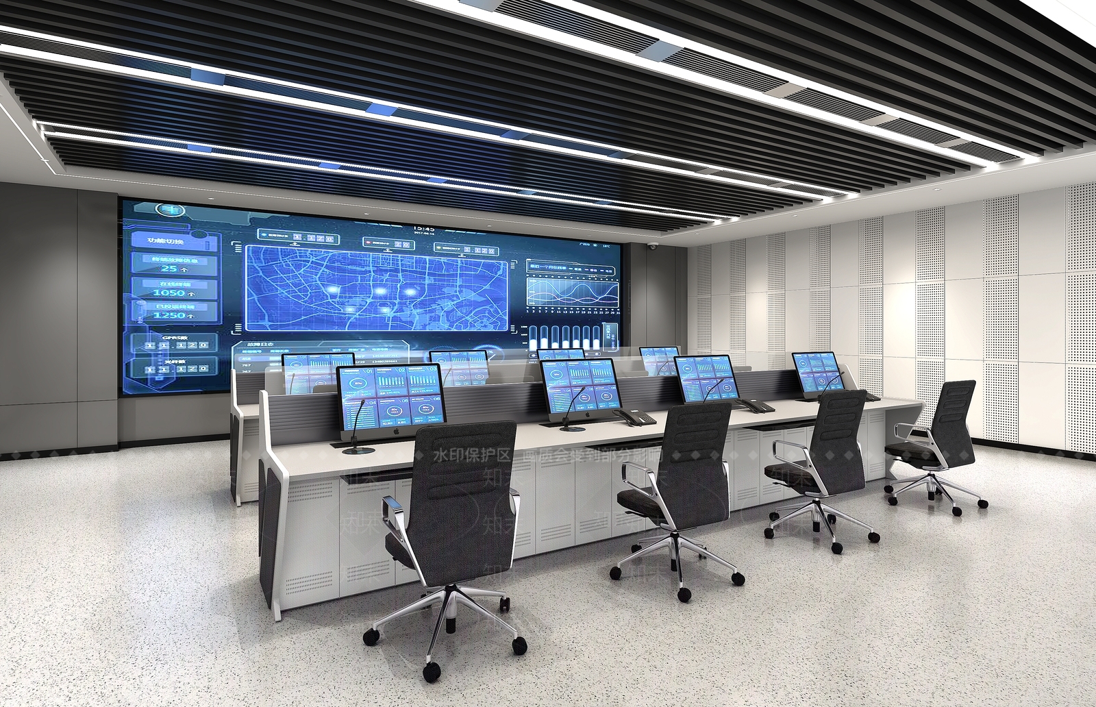 现代指挥中心3D模型下载【ID:1177886037】