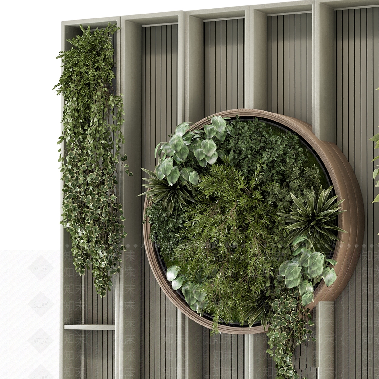 绿植墙3D模型下载【ID:1177891957】