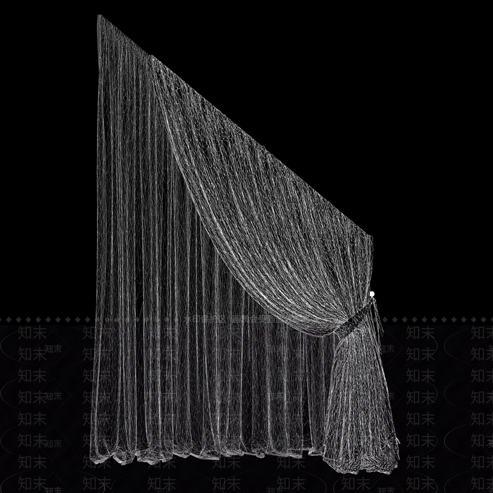 通用窗帘3D模型下载【ID:1177892202】