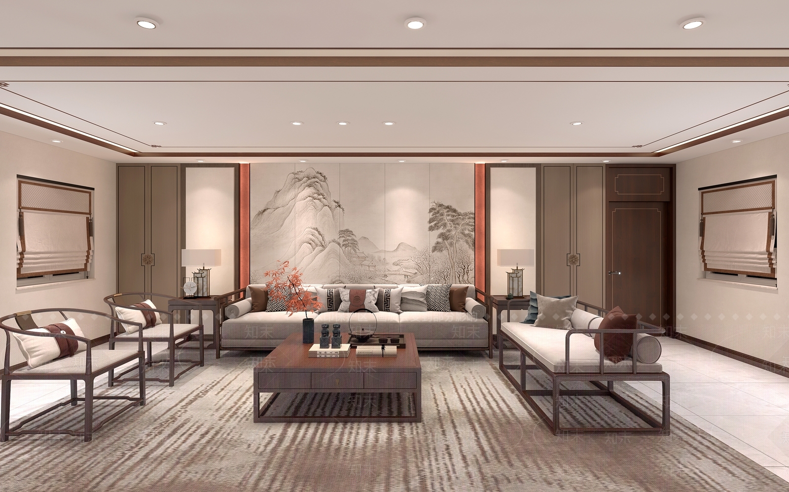 新中式包厢3D模型下载【ID:1177899874】
