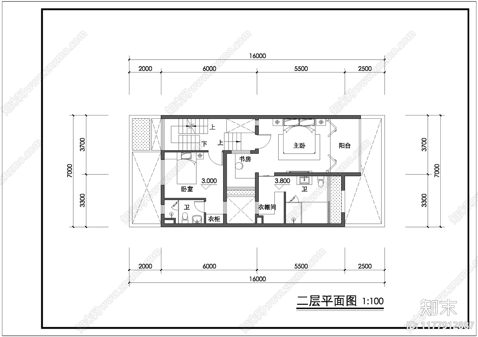 现代别墅建筑施工图下载【ID:1177912887】