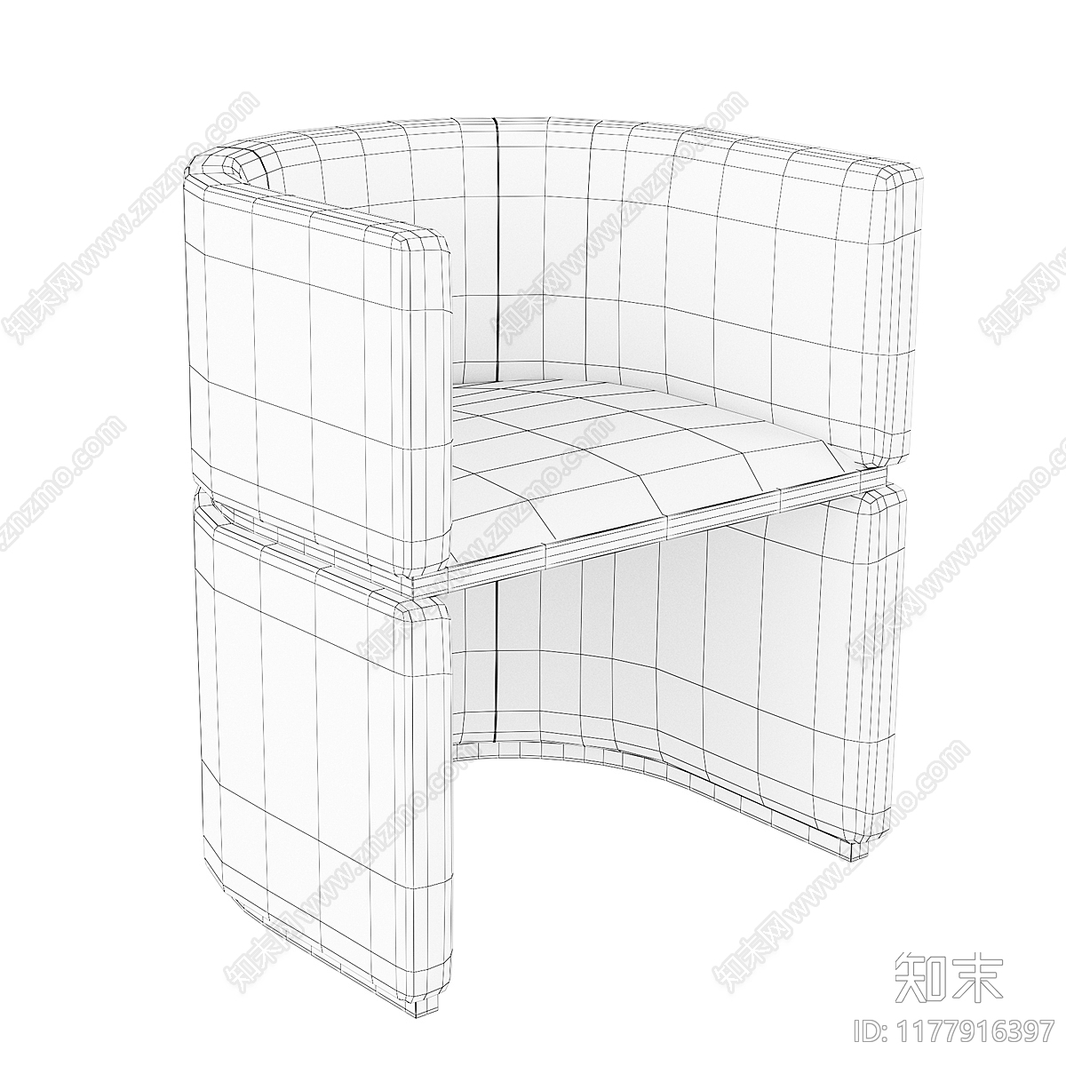 休闲椅3D模型下载【ID:1177916397】