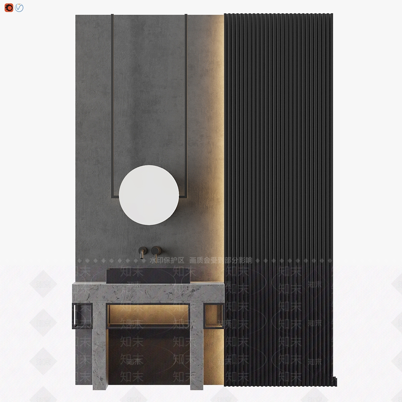 洗手台3D模型下载【ID:1177943655】